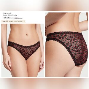 Victoria's secret very sexy the lacie bikini heart valentines panty MEDIUM BLACK